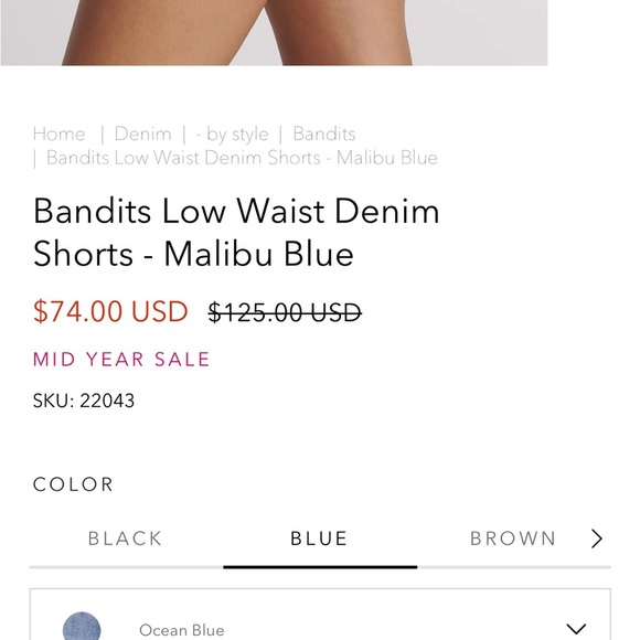 NWT One Teaspoon Blue Jean Shorts Size 32 - Picture 4 of 11